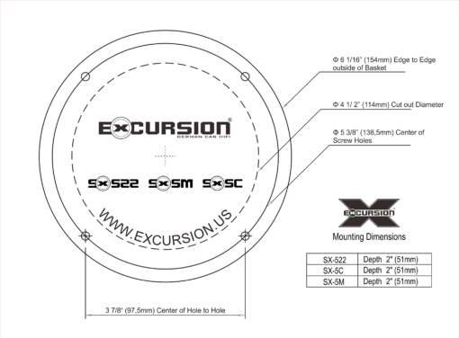 Excursion SX 522 MKII Naturligt ljudande tvåvägs koaxial - Bild 2