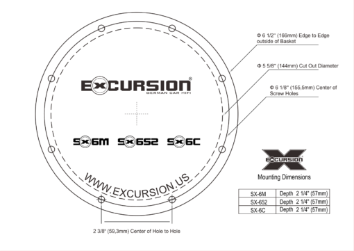 Excursion SX 652 Naturligt ljudande tvåvägs koaxial - Bild 2